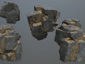 Desert cliff rocks 3D Model