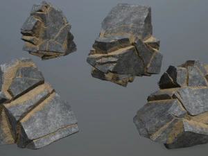 Desert cliff rocks 3D Model