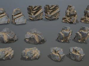 Desert cliff rocks 3D Model