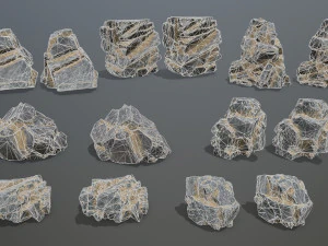 Desert cliff rocks 3D Model