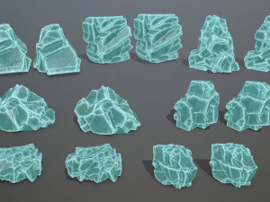 Ice rocks 3D Model