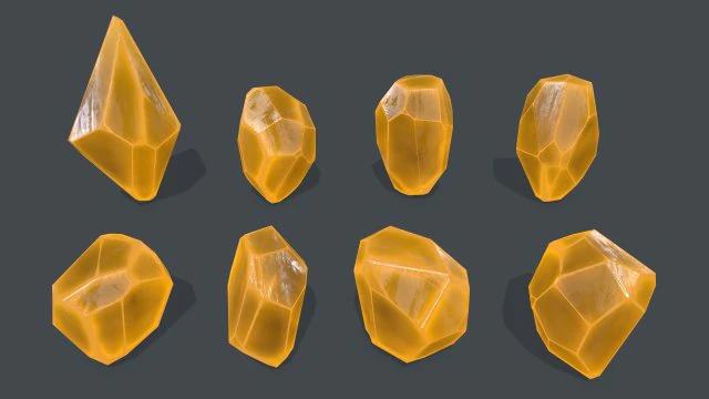 Crystal set 3D Model .c4d .max .obj .3ds .fbx .stl .blend 
