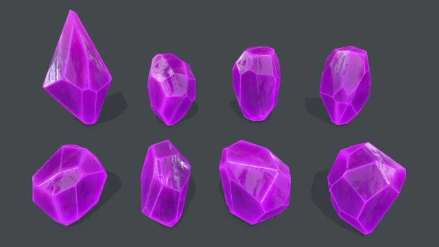Crystal set 3D Model .c4d .max .obj .3ds .fbx .stl .blend 