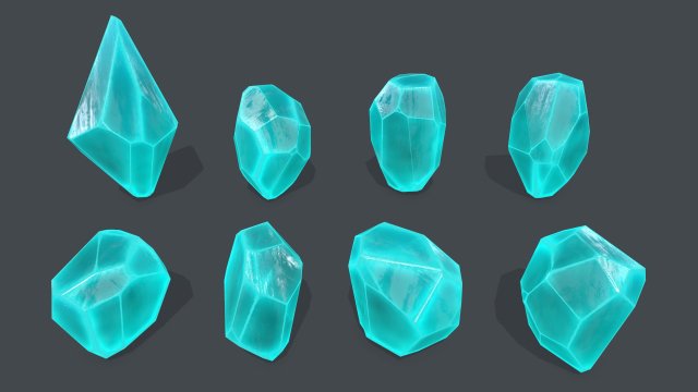 Crystal set 3D Model .c4d .max .obj .3ds .fbx .stl .blend 