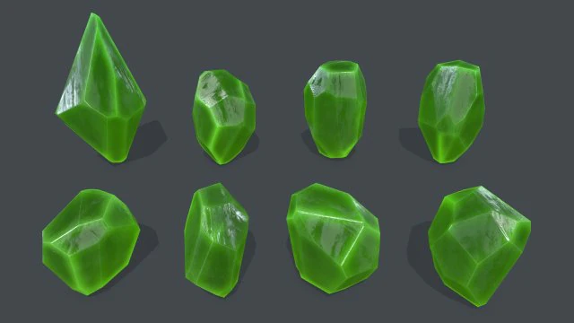 Crystal set 3D Model .c4d .max .obj .3ds .fbx .stl .blend 