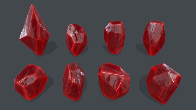 Crystal set 3D Model .c4d .max .obj .3ds .fbx .stl .blend 