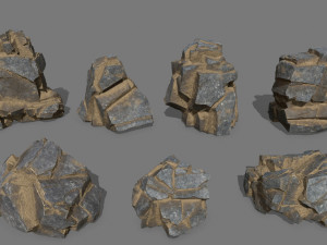 Desert rocks 3Dモデル