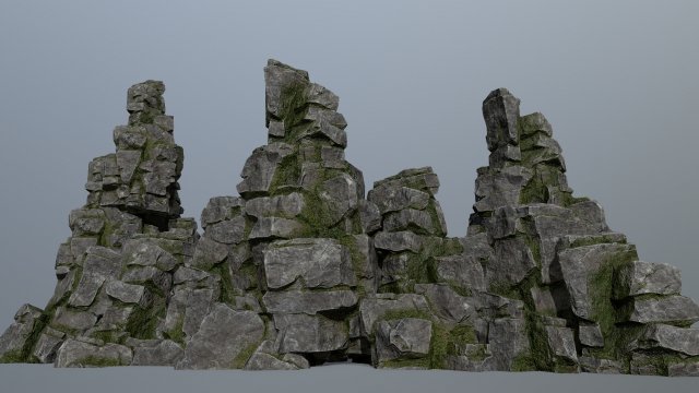 Cliff rocks Modello 3D .c4d .max .obj .3ds .fbx .stl .blend 