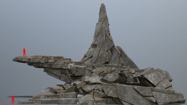 Cliff rocks 3D Model .c4d .max .obj .3ds .fbx .stl .blend 