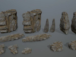 Cliff rocks 3D Model