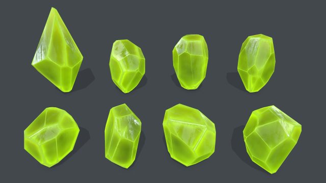 Crystal set 3D Model .c4d .max .obj .3ds .fbx .stl .blend 