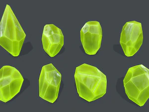 Conjunto de cristal Modelo 3D