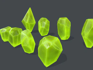 Conjunto de cristal Modelo 3D