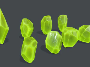 Conjunto de cristal Modelo 3D