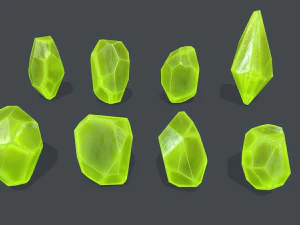 Conjunto de cristal Modelo 3D