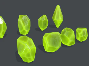 Conjunto de cristal Modelo 3D