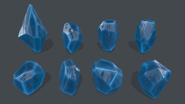 Crystal set 3D Model .c4d .max .obj .3ds .fbx .stl .blend 