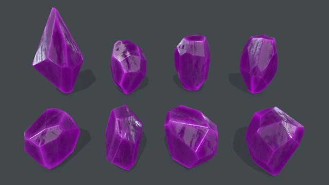 Crystal set 3D Model .c4d .max .obj .3ds .fbx .stl .blend