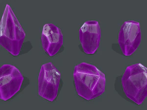 Set di cristalli Modello 3D