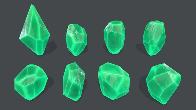 Crystal set 3D Model .c4d .max .obj .3ds .fbx .stl .blend 