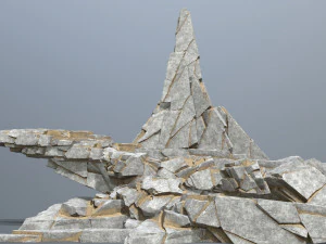 砂漠の岩 3Dモデル