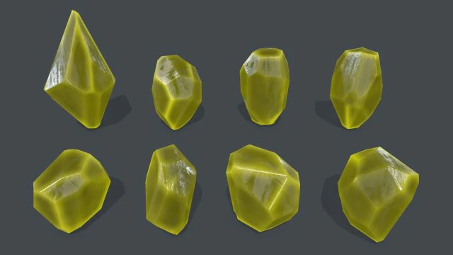 Crystal set 3D Model .c4d .max .obj .3ds .fbx .stl .blend 