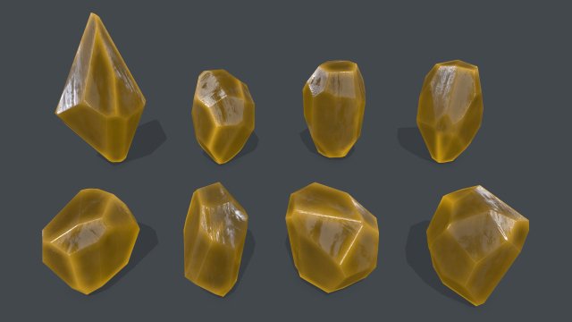 Crystal set 3D Model .c4d .max .obj .3ds .fbx .stl .blend 