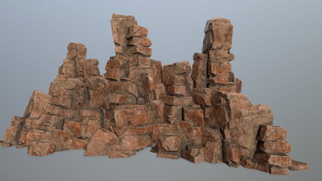 Desert rocks 3D Model .c4d .max .obj .3ds .fbx .stl .blend 