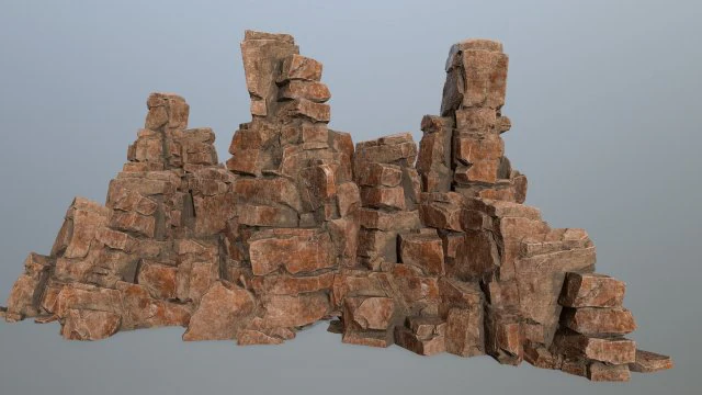 Desert rocks 3D Model .c4d .max .obj .3ds .fbx .stl .blend