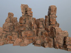 W&uuml;stenfelsen 3D Modell