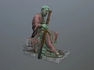Man Statue 2 3D Model