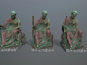 Man Statue 2 3D Model