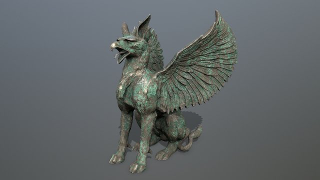 Statue Creature 3D मॉडल .c4d .max .obj .3ds .fbx .stl .blend 