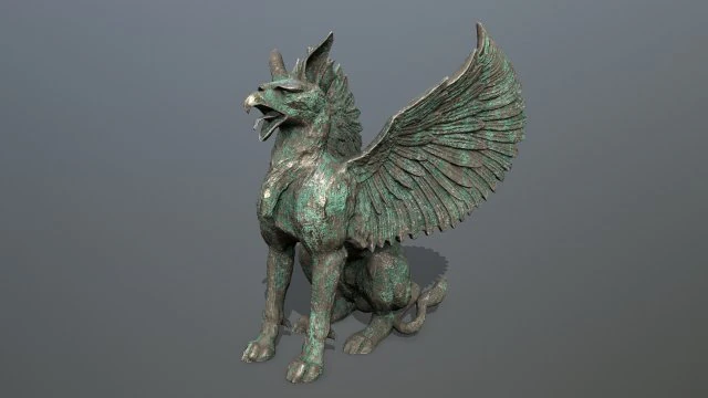 Statue Creature 3D Model .c4d .max .obj .3ds .fbx .stl .blend 