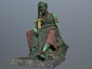 Man Statue 4 3D Model