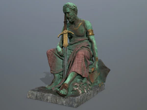 Man Statue 4 3D Model