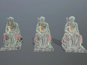 Man Statue 4 3D Model