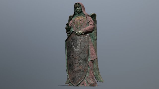 Angel statue 3D Model .c4d .max .obj .3ds .fbx .stl .blend