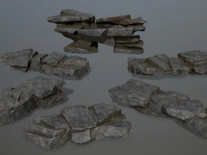 절벽 바위 3D 모델