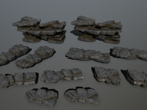 Cliff rocks 3D Model