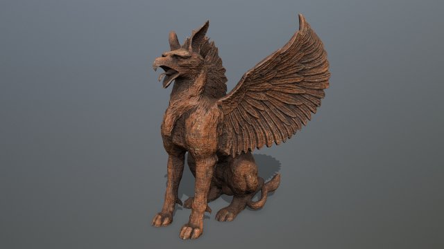 Statue Creature Modèle 3D .c4d .max .obj .3ds .fbx .stl .blend 