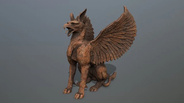 Statue Creature 3D Model .c4d .max .obj .3ds .fbx .stl .blend 
