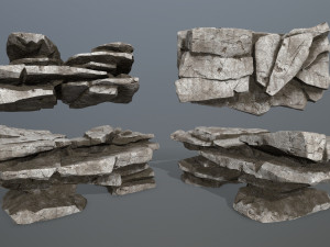 Cliff rocks 3D Model
