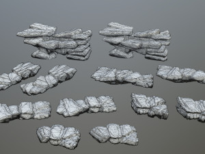 Cliff rocks 3D Model
