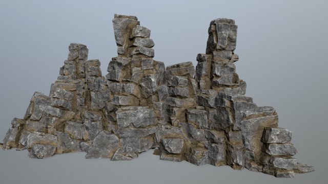 Cliff rocks Model 3D .c4d .max .obj .3ds .fbx .stl .blend
