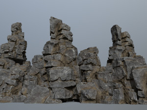 Cliff rocks Model 3D