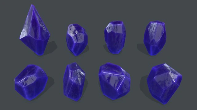 Crystal set 3D Model .c4d .max .obj .3ds .fbx .stl .blend 