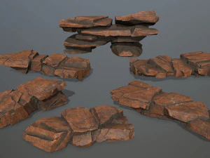 사막의 바위 3D 모델