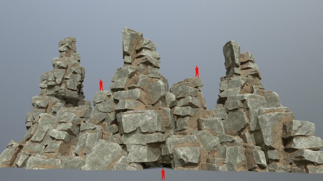 Desert rocks 3D 모델 .c4d .max .obj .3ds .fbx .stl .blend 