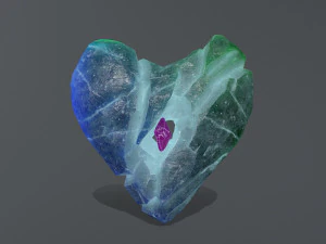 Coração partido Modelo 3D